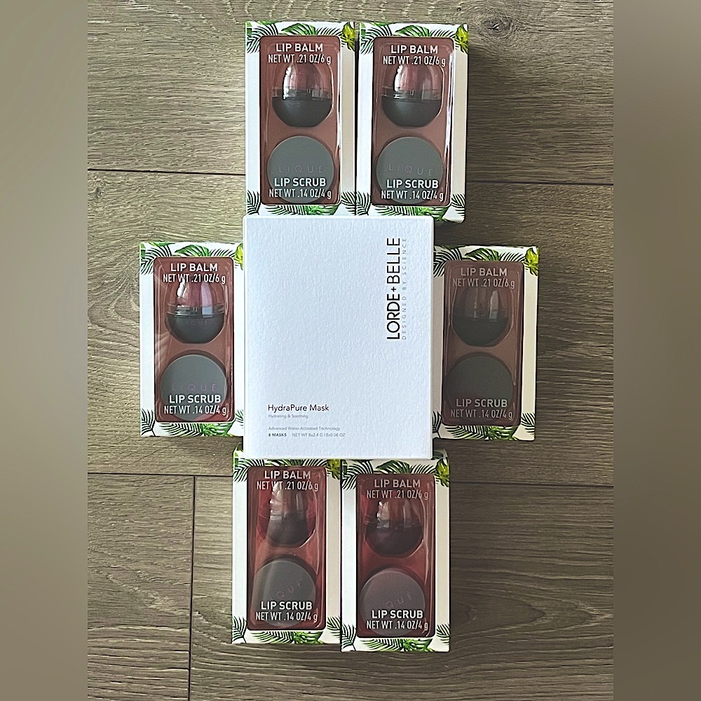 NWT Lorde & Belle/Lique Bundle. 8 Lorde and Belle Face Masks & 6 Lip Kits